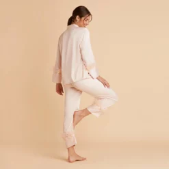 Feathered Pajama Set - Blush -US Skirt Sales 2024 BIRDY GREY FEATHERED PJ SET BLUSH 06