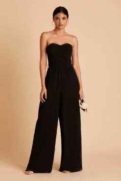 Gigi Convertible Jumpsuit - Black -US Skirt Sales 2024 BIRDY GREY GIGI CONVERTIBLE BRIDESMAID JUMPSUIT BLACK 01