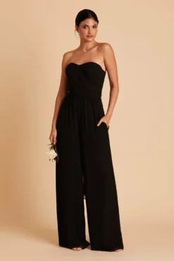 Gigi Convertible Jumpsuit - Black -US Skirt Sales 2024 BIRDY GREY GIGI CONVERTIBLE BRIDESMAID JUMPSUIT BLACK 03