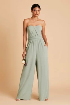 Gigi Convertible Jumpsuit - Sage -US Skirt Sales 2024 BIRDY GREY GIGI CONVERTIBLE BRIDESMAID JUMPSUIT SAGE 02