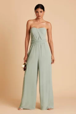 Gigi Convertible Jumpsuit - Sage -US Skirt Sales 2024 BIRDY GREY GIGI CONVERTIBLE BRIDESMAID JUMPSUIT SAGE 03