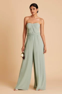 Gigi Convertible Jumpsuit - Sage -US Skirt Sales 2024 BIRDY GREY GIGI CONVERTIBLE BRIDESMAID JUMPSUIT SAGE 04