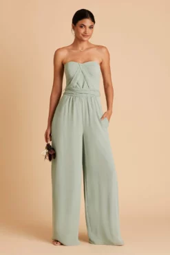 Gigi Convertible Jumpsuit - Sage -US Skirt Sales 2024 BIRDY GREY GIGI CONVERTIBLE BRIDESMAID JUMPSUIT SAGE 05