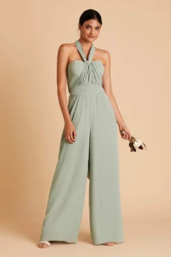Gigi Convertible Jumpsuit - Sage -US Skirt Sales 2024 BIRDY GREY GIGI CONVERTIBLE BRIDESMAID JUMPSUIT SAGE 08