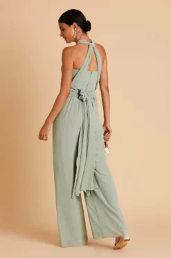 Gigi Convertible Jumpsuit - Sage -US Skirt Sales 2024 BIRDY GREY GIGI CONVERTIBLE BRIDESMAID JUMPSUIT SAGE 09