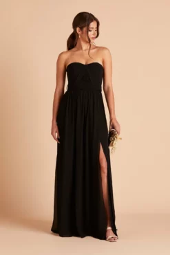Grace Convertible Dress - Black -US Skirt Sales 2024 BIRDY GREY GRACE CONVERTIBLE SLIT BRIDESMAID DRESS BLACK 03