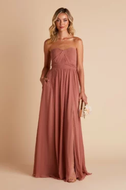 Grace Convertible Dress - Desert Rose -US Skirt Sales 2024 BIRDY GREY GRACE CONVERTIBLE SLIT BRIDESMAID DRESS DESERT ROSE 05