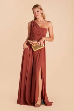 Grace Convertible Dress - Spice -US Skirt Sales 2024 BIRDY GREY GRACE CONVERTIBLE SLIT BRIDESMAID DRESS SPICE 09