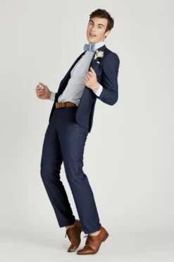 Brilliant Blue Suit Jacket By SuitShop -US Skirt Sales 2024 BIRDY GREY GROOMSMEN SUIT BRILLIANT BLUE 01