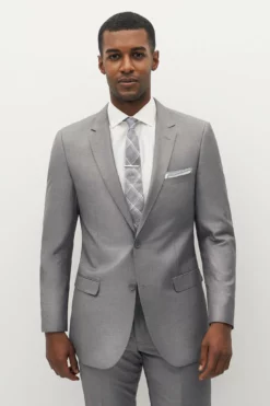 Textured Gray Suit Jacket By SuitShop
