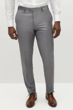 Textured Gray Suit Pants By SuitShop