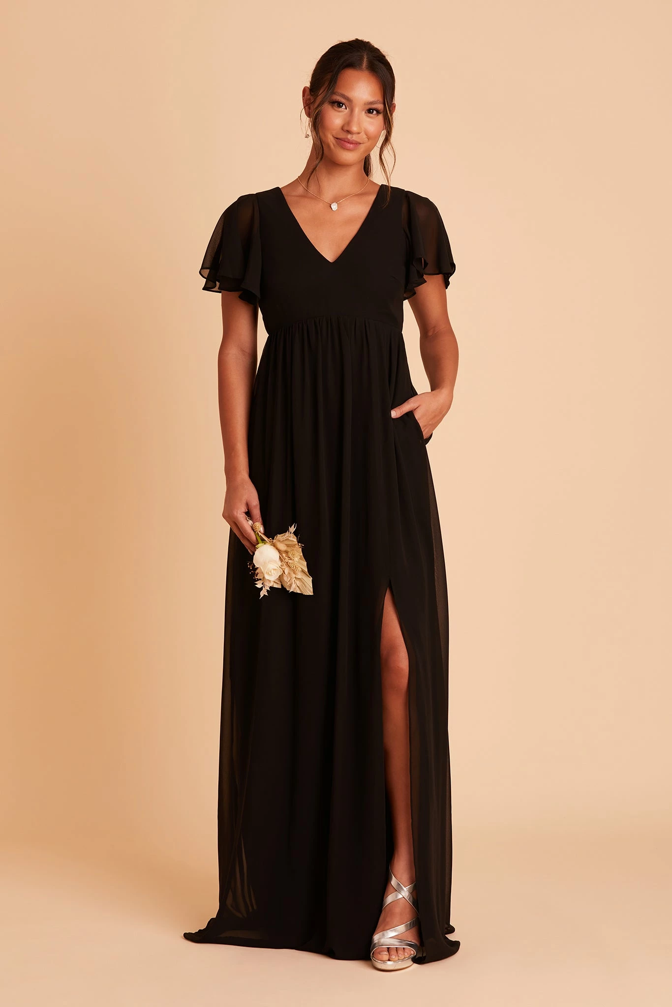 Hannah Empire Dress - Black 4 Hannah Empire Dress - Black - Image 4