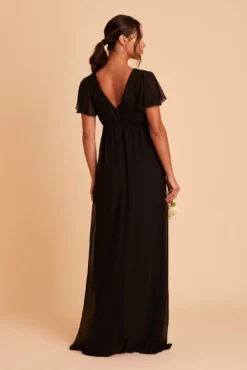 Hannah Empire Dress - Black 17 Hannah Empire Dress - Black -US Skirt Sales 2024 BIRDY GREY HANNAH MATERNITY BRIDESMAID DRESS BLACK 05