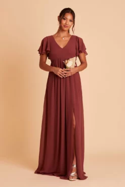 Hannah Empire Dress - Rosewood -US Skirt Sales 2024 BIRDY GREY HANNAH MATERNITY BRIDESMAID DRESS ROSEWOOD 03