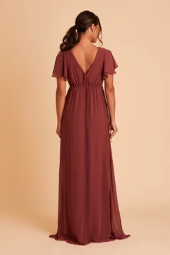 Hannah Empire Dress - Rosewood -US Skirt Sales 2024 BIRDY GREY HANNAH MATERNITY BRIDESMAID DRESS ROSEWOOD 04