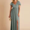 Hannah Empire Dress - Sea Glass