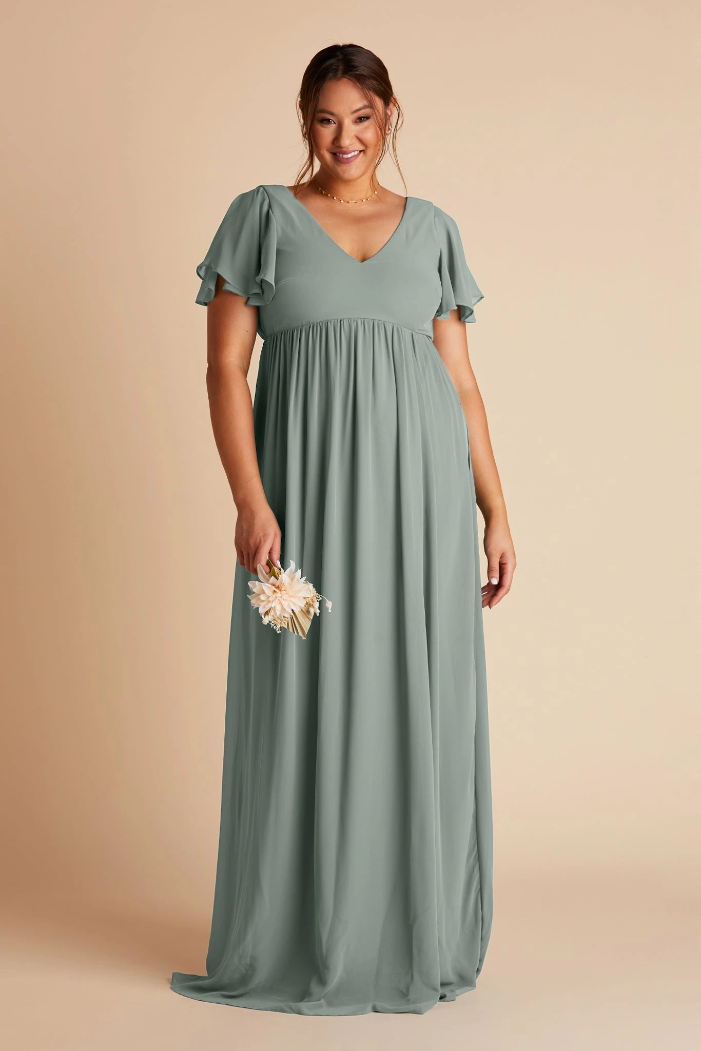 Hannah Empire Dress - Sea Glass - Image 10