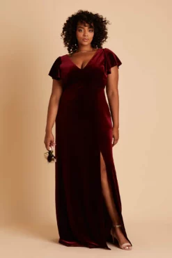 Hannah Velvet Dress - Cabernet -US Skirt Sales 2024 BIRDY GREY HANNAH PLUS SIZE VELVET BRIDESMAID DRESS CABERNET 04 df7435e6 3075 4978 8d92 2f7dd2e676ca