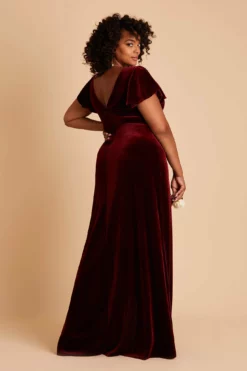 Hannah Velvet Dress - Cabernet -US Skirt Sales 2024 BIRDY GREY HANNAH PLUS SIZE VELVET BRIDESMAID DRESS CABERNET 05 4576ae90 15f1 424d a308 f624629eefe2