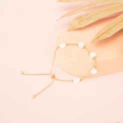 Heart Bracelet - White -US Skirt Sales 2024 BIRDY GREY HEART BRACELET WHITE 02