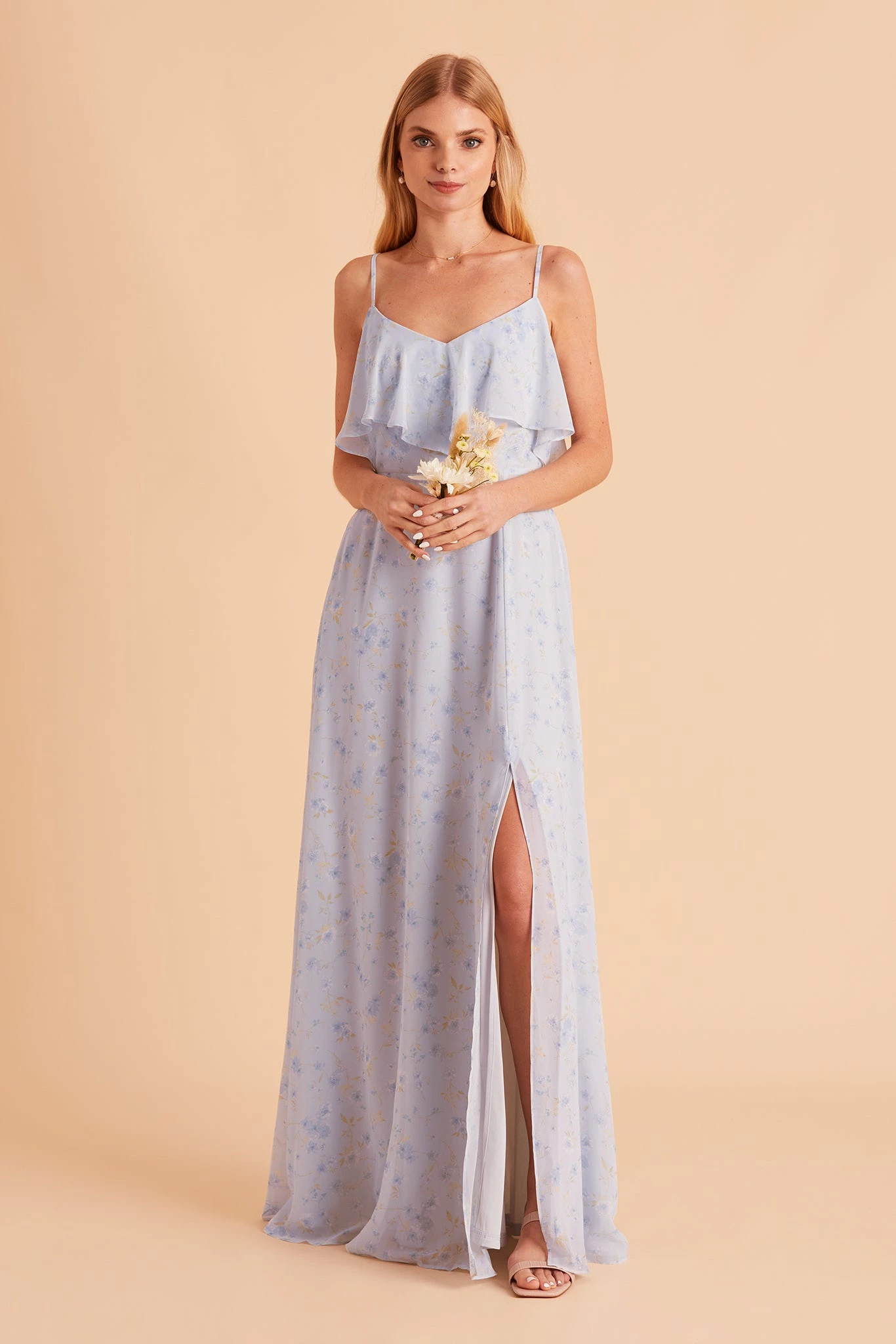Jane Convertible Dress - Dusty Blue Floret 4 Jane Convertible Dress - Dusty Blue Floret - Image 4