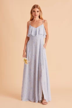 Jane Convertible Dress - Dusty Blue Floret