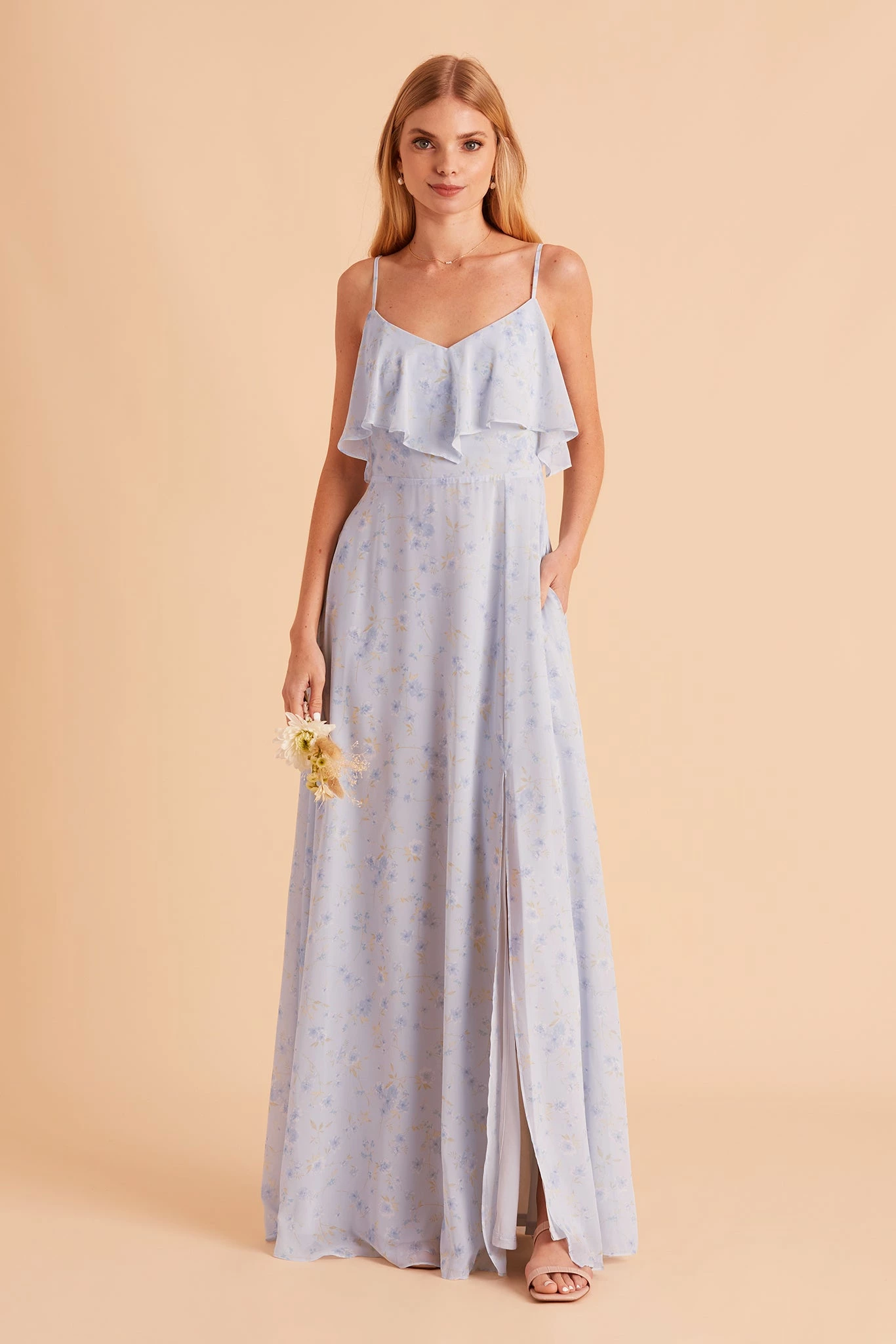 Jane Convertible Dress - Dusty Blue Floret 1 Jane Convertible Dress - Dusty Blue Floret