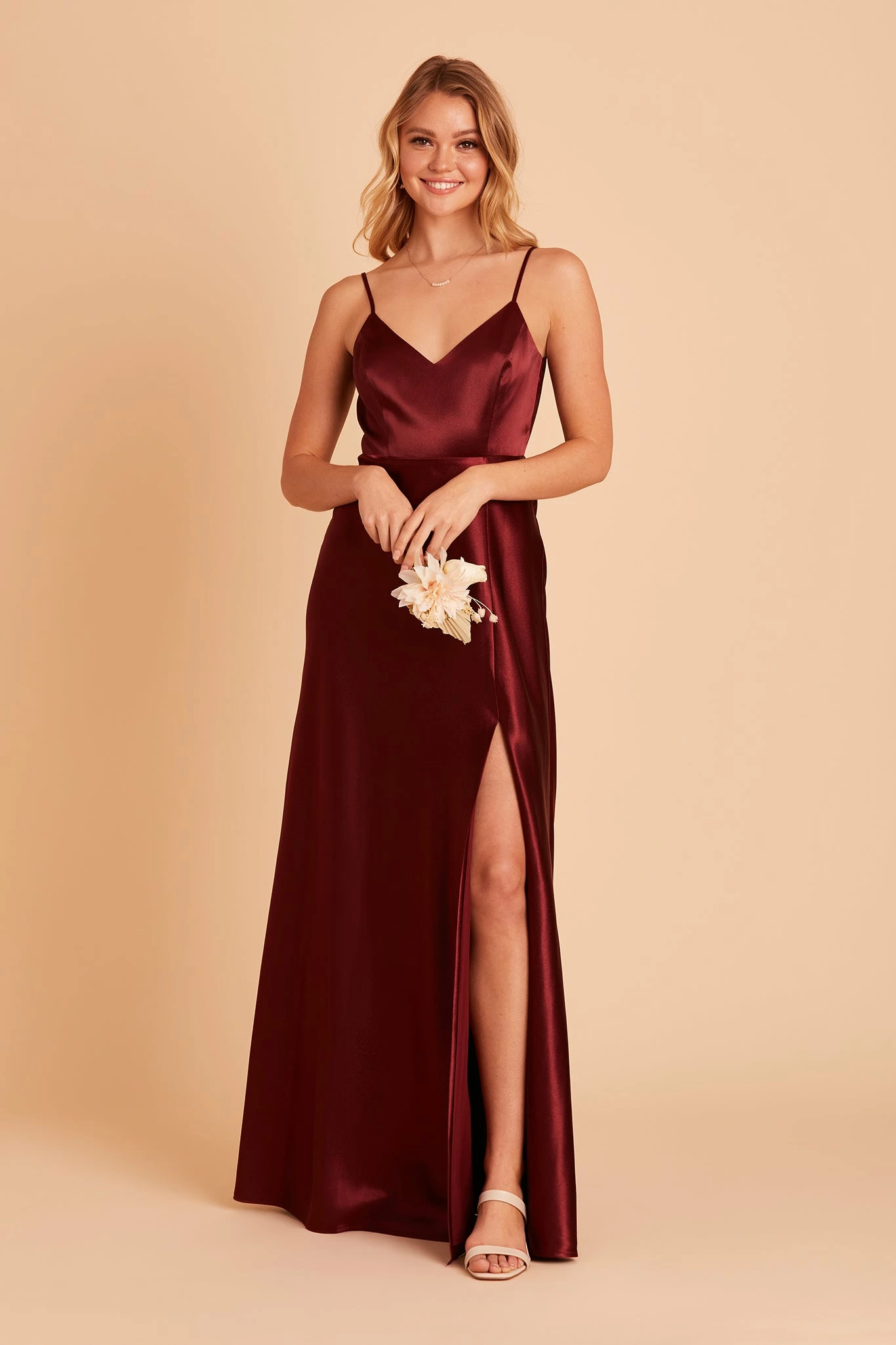 Jay Shiny Satin Dress - Cabernet 8 Jay Shiny Satin Dress - Cabernet - Image 8
