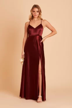 Jay Shiny Satin Dress - Cabernet 17 Jay Shiny Satin Dress - Cabernet -US Skirt Sales 2024 BIRDY GREY JAY BRIDESMAID DRESS CABERNET 04