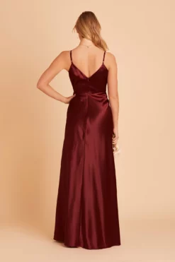Jay Shiny Satin Dress - Cabernet 24 Jay Shiny Satin Dress - Cabernet -US Skirt Sales 2024 BIRDY GREY JAY BRIDESMAID DRESS CABERNET 06