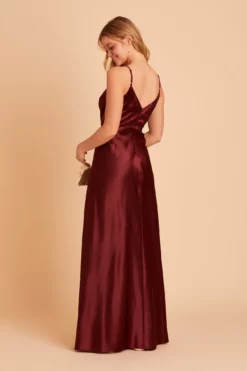 Jay Shiny Satin Dress - Cabernet 23 Jay Shiny Satin Dress - Cabernet -US Skirt Sales 2024 BIRDY GREY JAY BRIDESMAID DRESS CABERNET 07