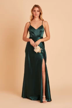 Jay Shiny Satin Dress - Emerald -US Skirt Sales 2024 BIRDY GREY JAY BRIDESMAID DRESS EMERALD 01 af58f43b 6c93 41e5 9e0b 0d10b3e66d0b