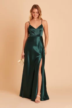 Jay Shiny Satin Dress - Emerald -US Skirt Sales 2024 BIRDY GREY JAY BRIDESMAID DRESS EMERALD 03 9cd9c51f 20a3 4161 bb80 db49ab572579