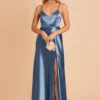 Jay Shiny Satin Dress - Twilight