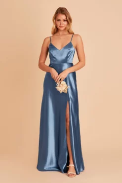 Jay Shiny Satin Dress - Twilight