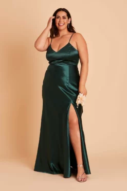 Jay Shiny Satin Dress - Emerald -US Skirt Sales 2024 BIRDY GREY JAY PLUS SIZE BRIDESMAID DRESS EMERALD 04 68ade950 b0ad 450e 9e7f 0ef74baeb76a