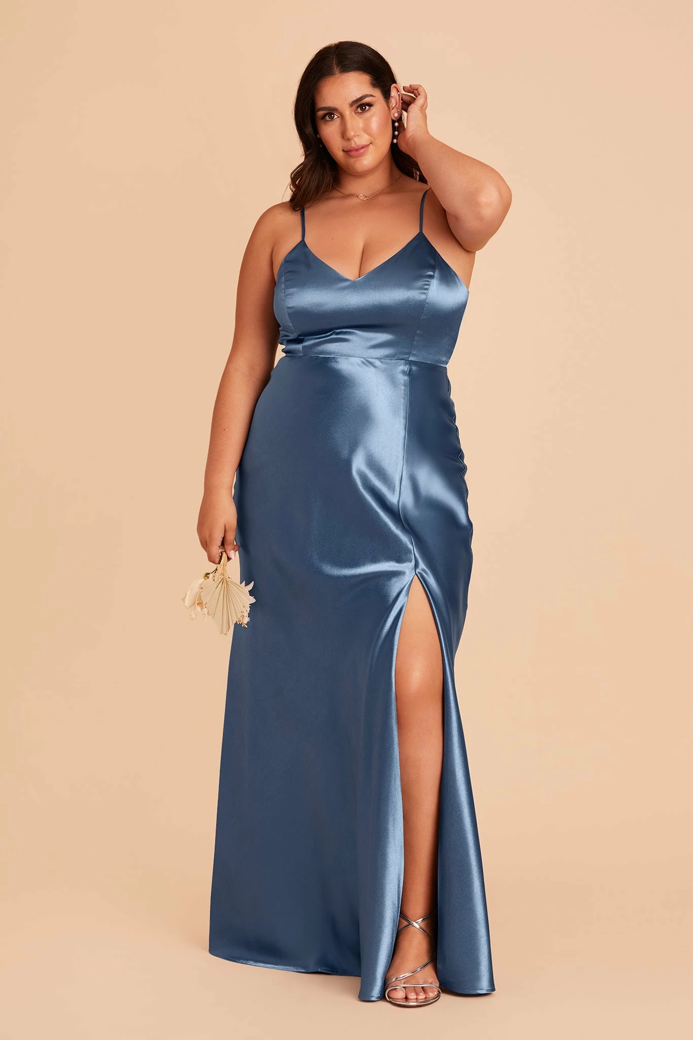 Jay Shiny Satin Dress - Twilight - Image 12