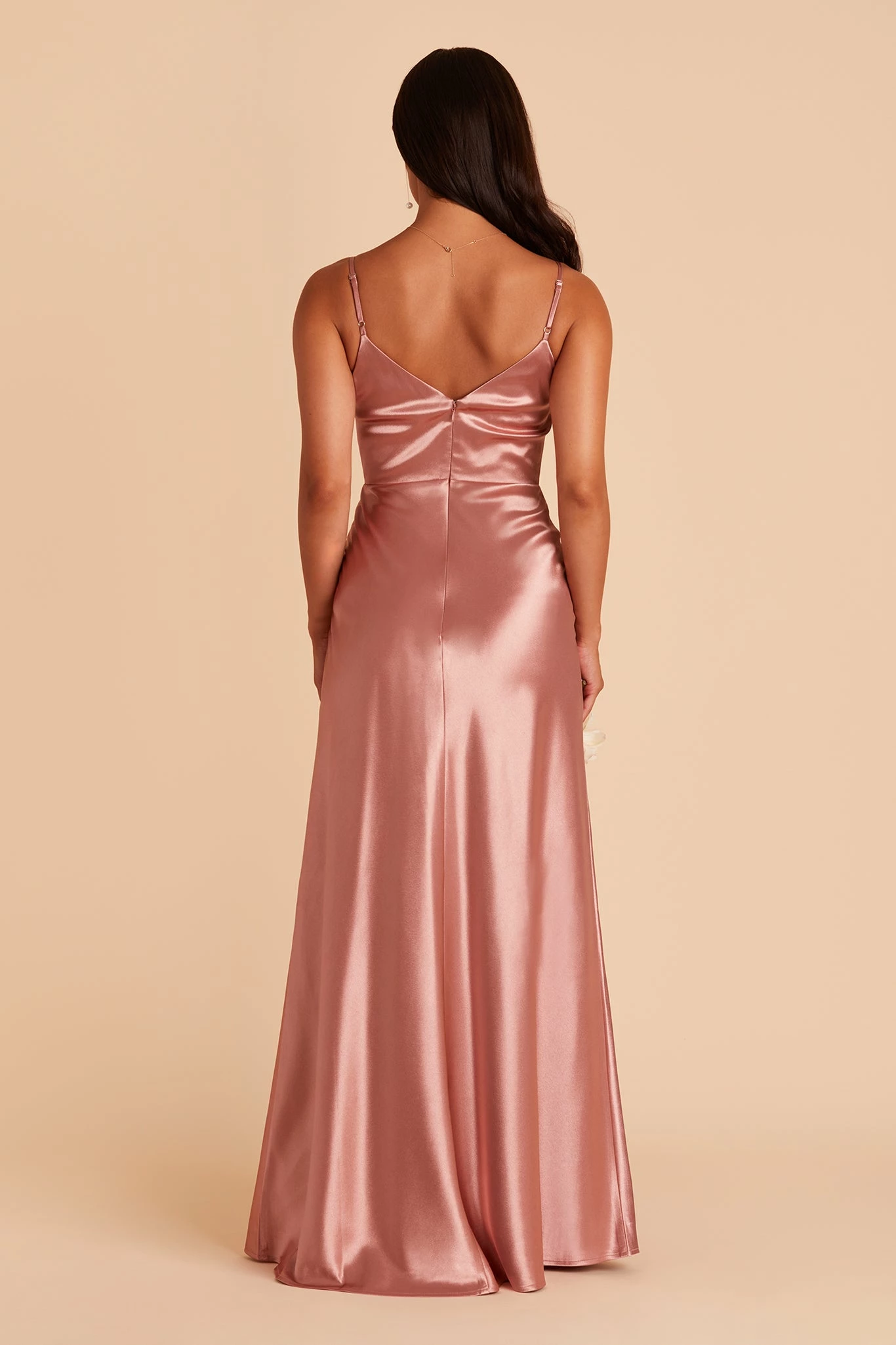 Jay Shiny Satin Dress - Desert Rose 11 Jay Shiny Satin Dress - Desert Rose - Image 11
