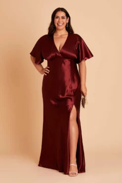 Jesse Shiny Satin Dress - Cabernet -US Skirt Sales 2024 BIRDY GREY JESSE PLUS SIZE BRIDESMAID DRESS CABERNET 03 849e7e63 d605 4b60 b0d6 38d346260ae7