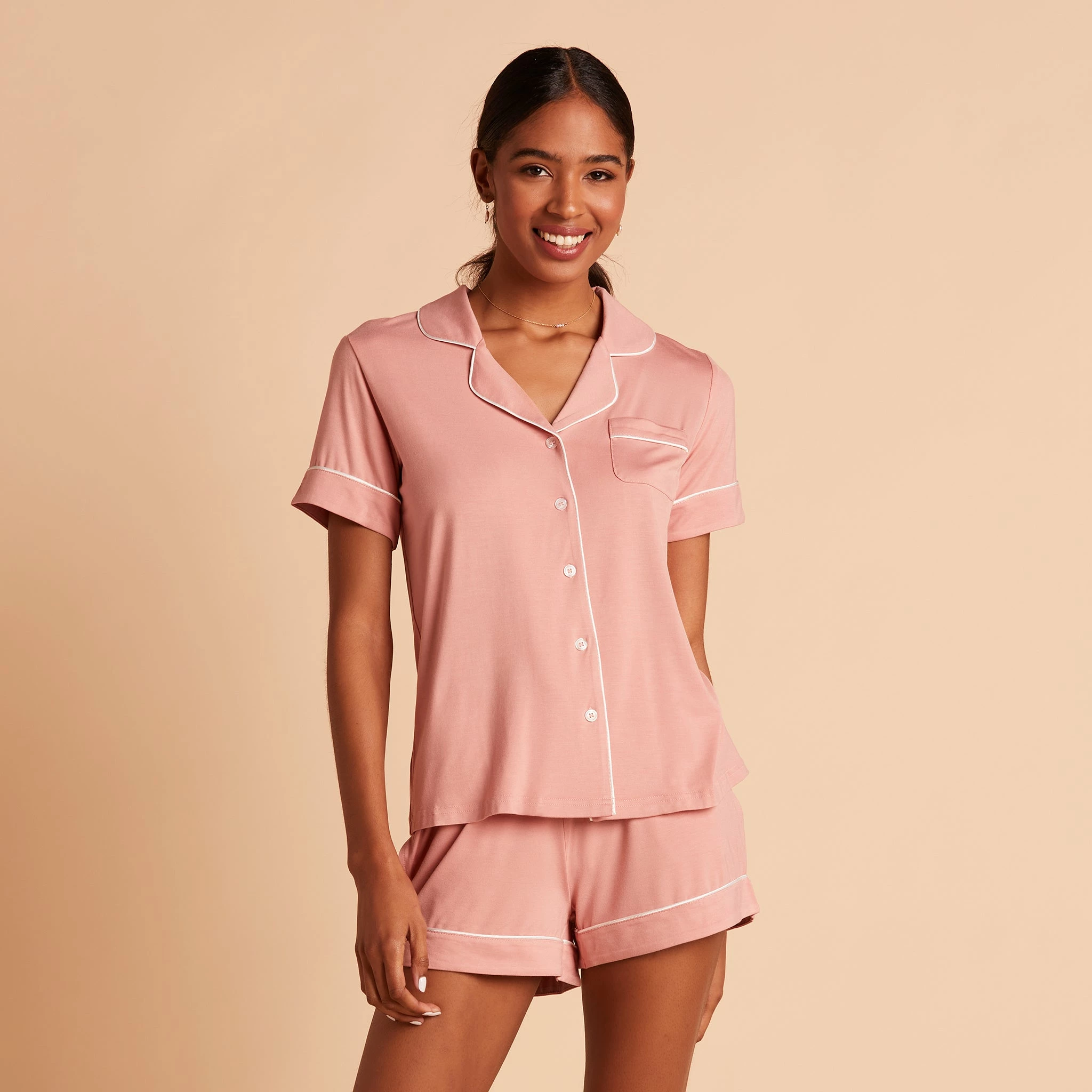 Jonny Pajama Set - Dusty Rose 1 Jonny Pajama Set - Dusty Rose