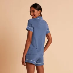 Jonny Pajama Set - Twilight -US Skirt Sales 2024 BIRDY GREY JONNY PIPED PJ SET TWILIGHT 06