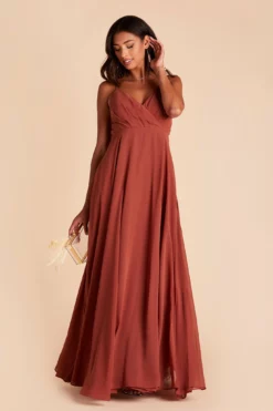 Kaia Dress - Spice -US Skirt Sales 2024 BIRDY GREY KAIA SLIT BRIDESMAID DRESS SPICE 05