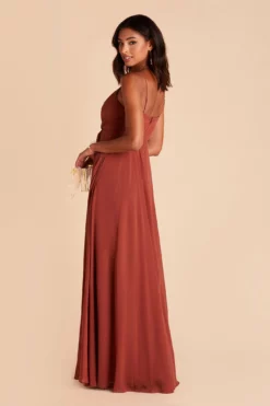 Kaia Dress - Spice -US Skirt Sales 2024 BIRDY GREY KAIA SLIT BRIDESMAID DRESS SPICE 07
