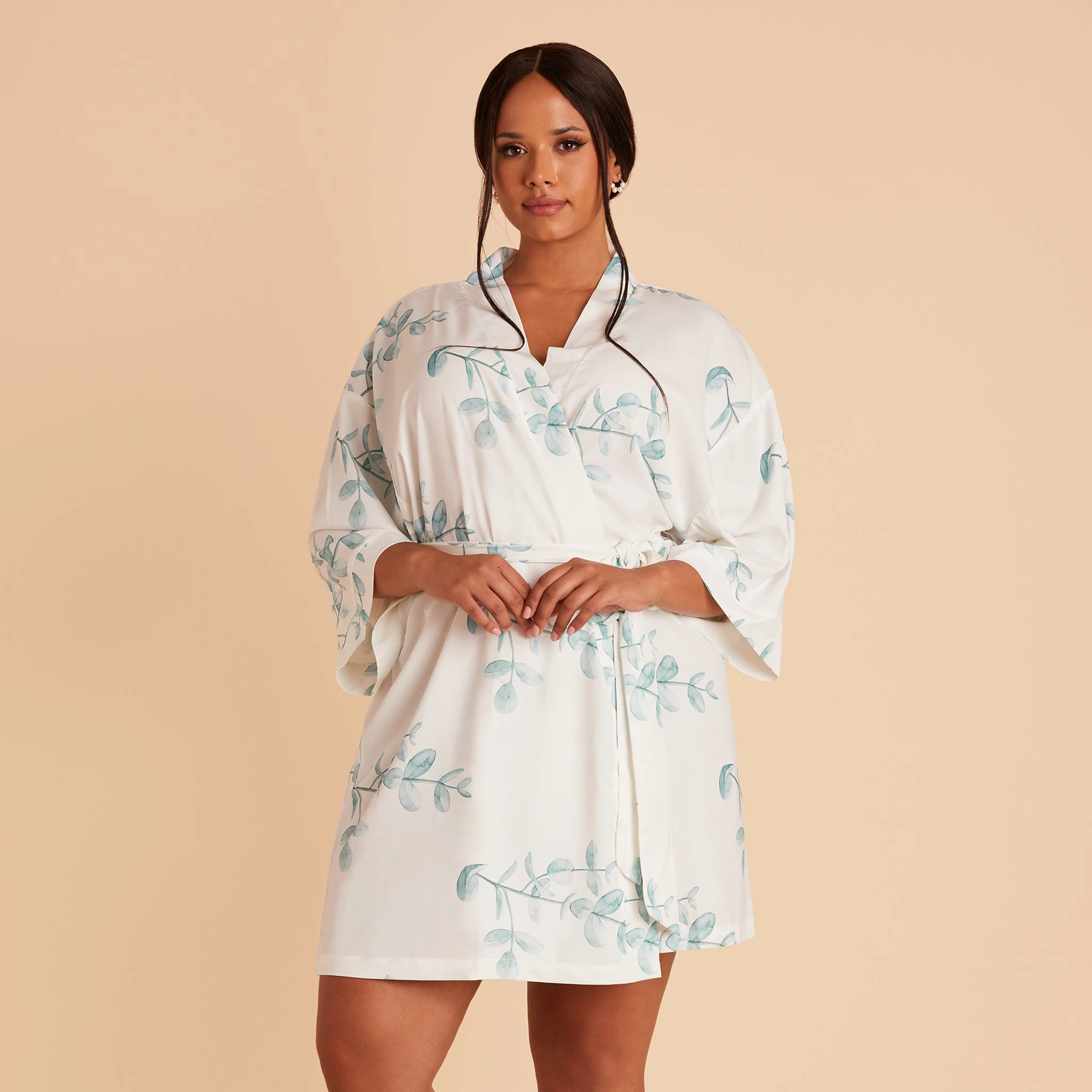 Karen Floral Robe - Sage Eucalyptus - Image 3