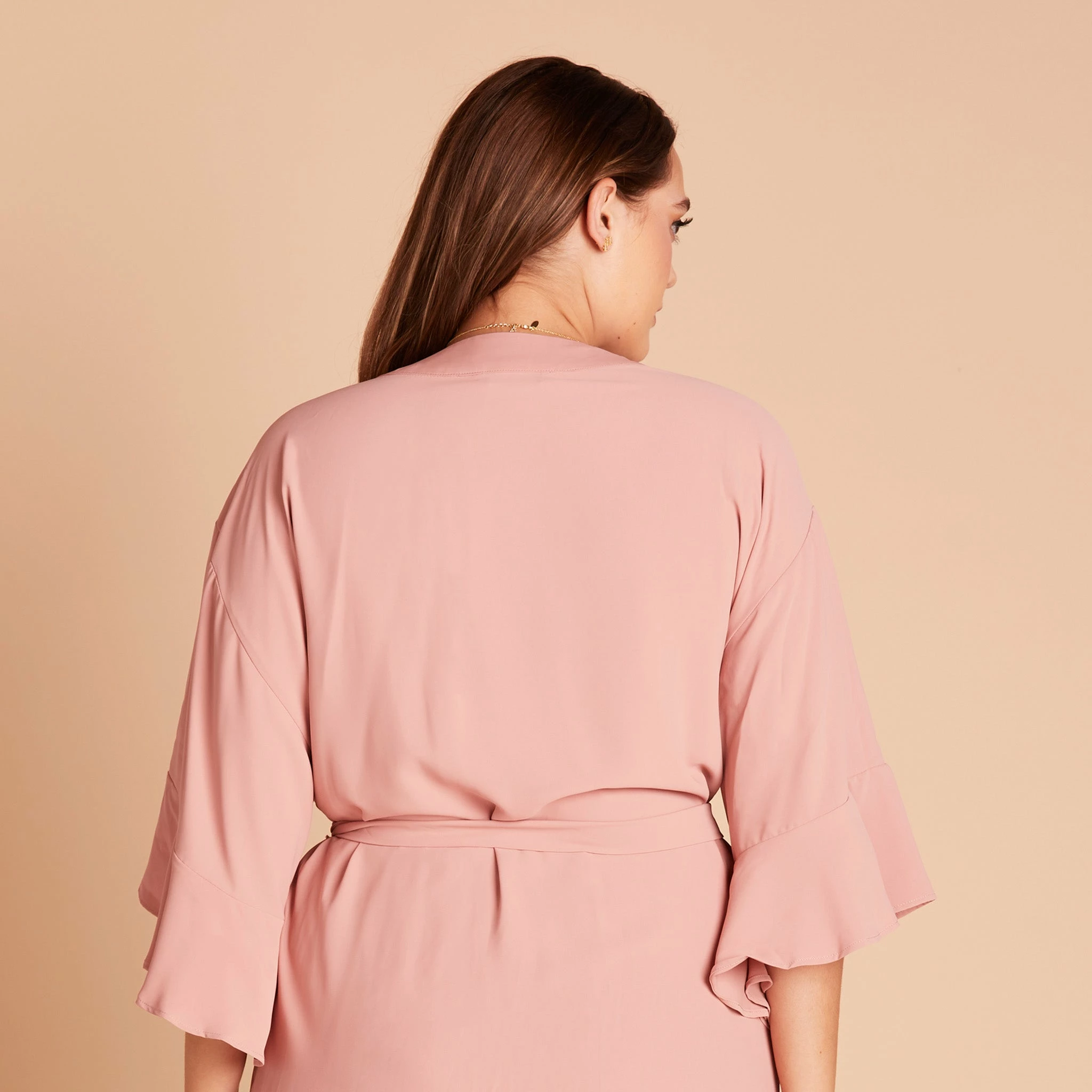 Kenny Ruffle Robe - Dusty Rose - Image 14