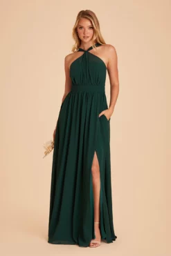 Kiko Chiffon Dress - Emerald