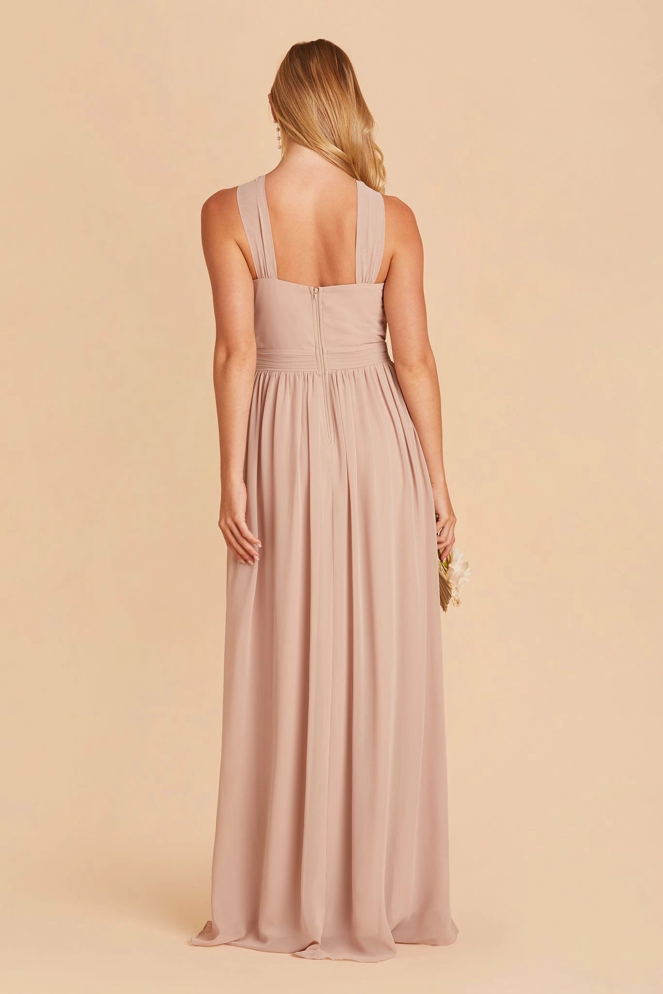 Kiko Chiffon Dress - Taupe 5 Kiko Chiffon Dress - Taupe - Image 5