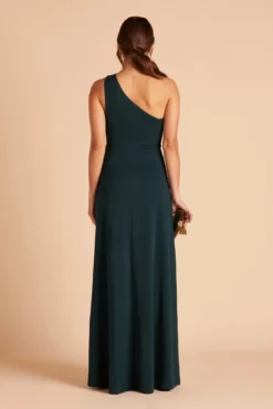 Kira Crepe Dress - Emerald -US Skirt Sales 2024 BIRDY GREY KIRA CREPE BRIDESMAID DRESS EMERALD 07