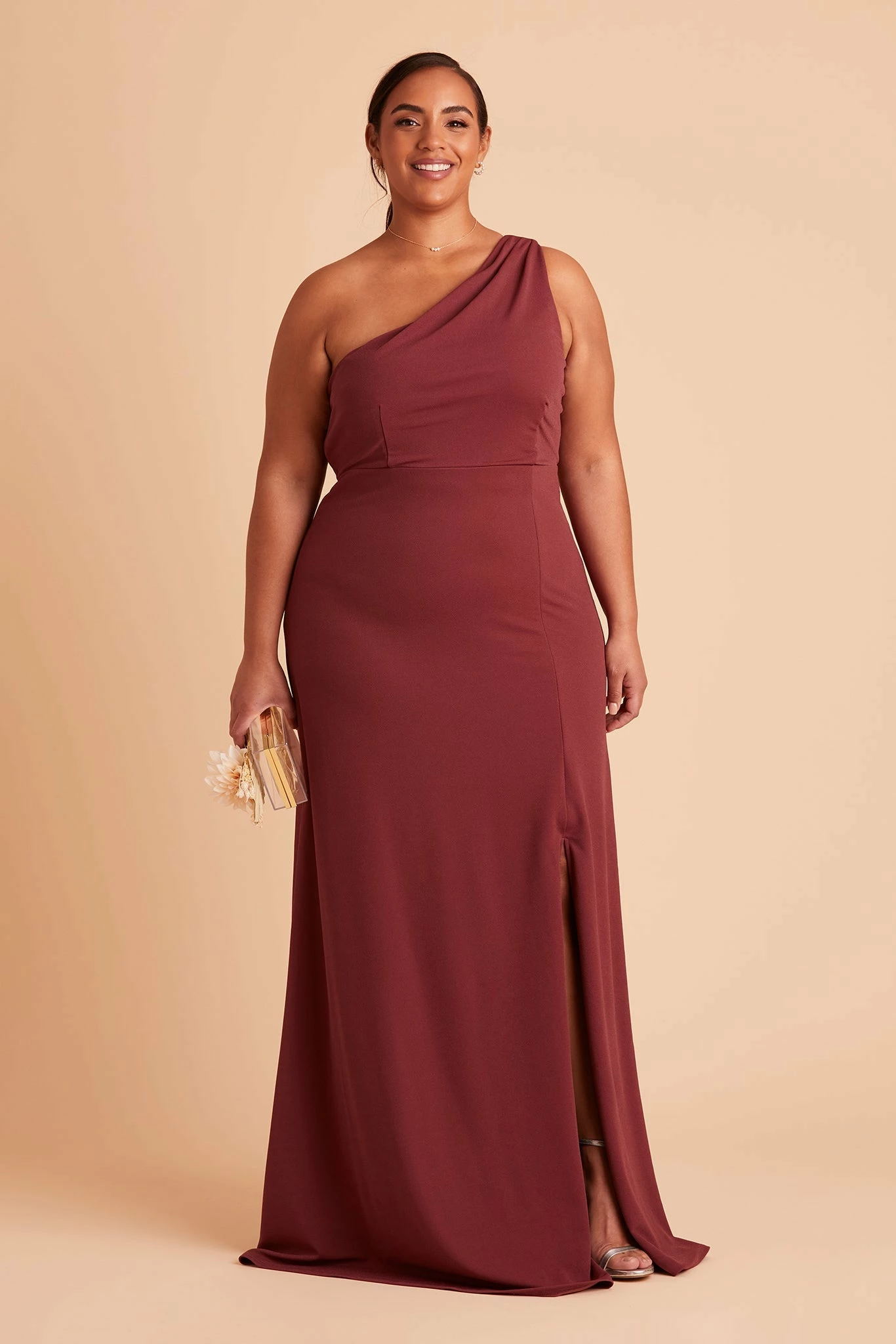Kira Crepe Dress - Rosewood - Image 12