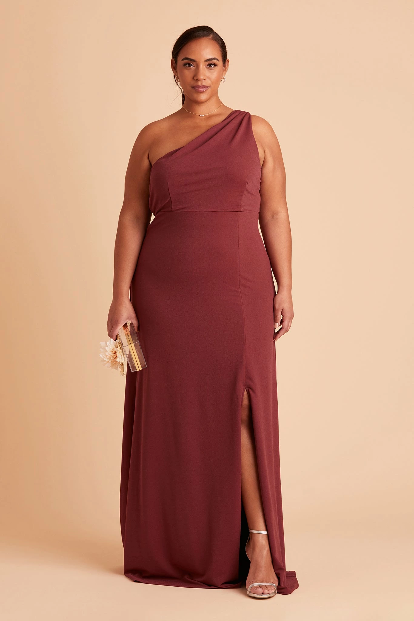 Kira Crepe Dress - Rosewood - Image 10